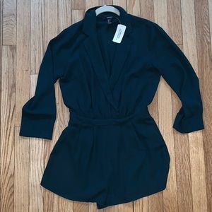NWT dark green romper